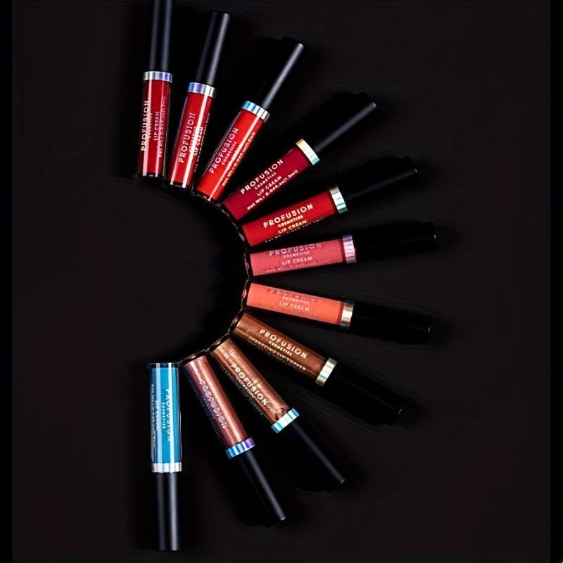 Velvet Liquid Lipstick with Shimmer - Long Lasting Waterproof Gloss