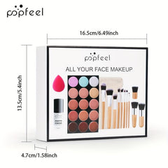 15 Colors Concealer Palette With 11 Pcs Brush Set Makeup Correcting Set
