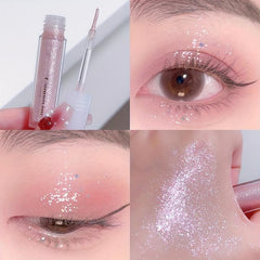 Liquid Eyeshadow Stick Glitter Pearly Finish Highlighter Golden Yellow