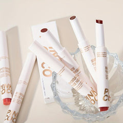 Shimmer Satin Lipstick Moisturizing Lip Balm Berry Red