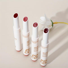 Shimmer Satin Lipstick Moisturizing Lip Balm Berry Red