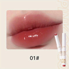 Shimmer Satin Lipstick Moisturizing Lip Balm Berry Red
