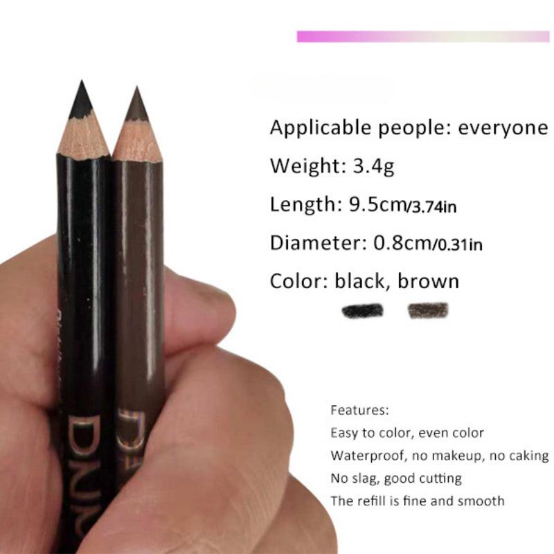 3Pcs Eyebrow Pencil Waterproof Sweat Proof Brown Pencil with Sharpener