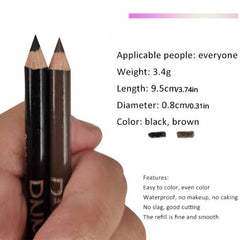 3Pcs Eyebrow Pencil Waterproof Sweat Proof Brown Pencil with Sharpener