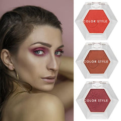 Monochrome Eyeshadow Powder Compact Red Plum Brown Berry Nude Series