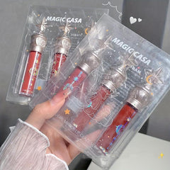 3pcs Little Star Stick Mirror Lip Glaze Hydrating Lip Gloss