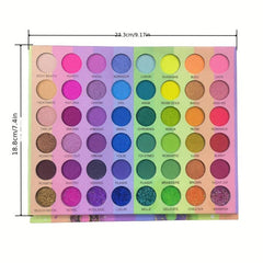 48 Colors Rainbow Eyeshadow Palette Matte Metallic Shimmer Bright Tone