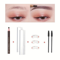 8pcs Dark Brown Waterproof Eyebrow Pencil Tattoo Makeup Set