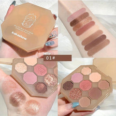 9-Color Eyeshadow Palette for Brightening Eyes