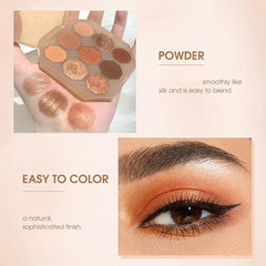 9-Color Eyeshadow Palette for Brightening Eyes