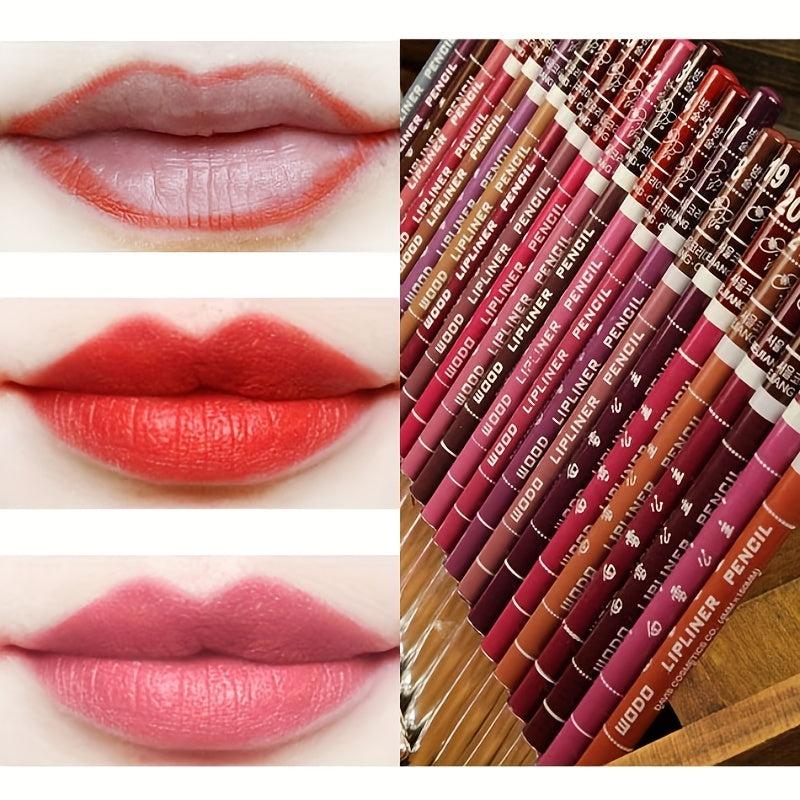 Waterproof Matte Lipstick & Eyeliner Pencil Kit for Beauty Makeup