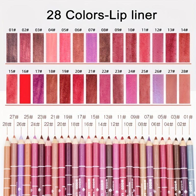 Waterproof Matte Lipstick & Eyeliner Pencil Kit for Beauty Makeup