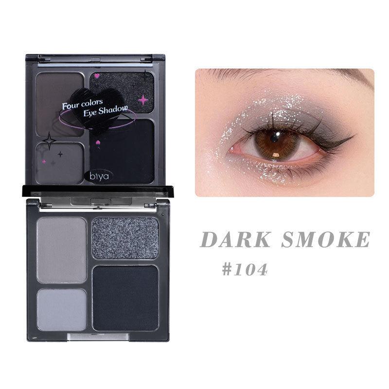 4-Color Eyeshadow Palette Matte Shimmer Glitter