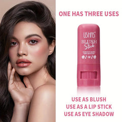 3 in 1 Rotary Cream Blush Natural Pink Rose Gloss