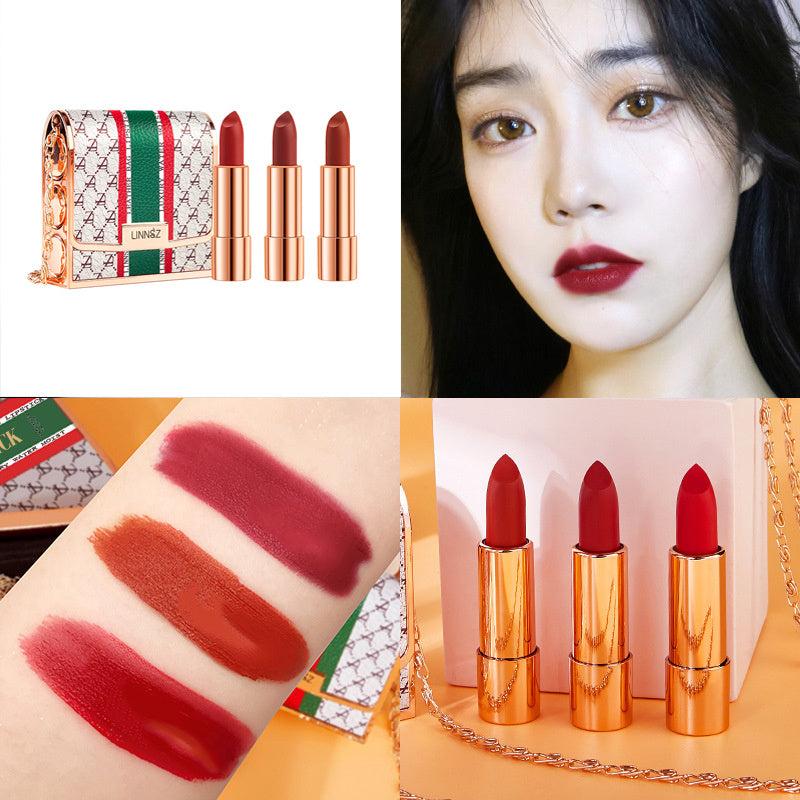 Matte Lipstick Set Waterproof Long Lasting 3 pcs Kit