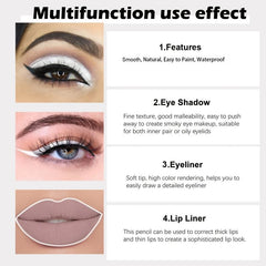 Pearly Eyeliner Pencil Shimmer High Pigmented Eyelid Under Crease Brightening