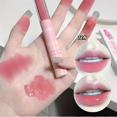 Double End Lip Gloss Double Finish Dew Texture Lightweight 4 Colors Optional