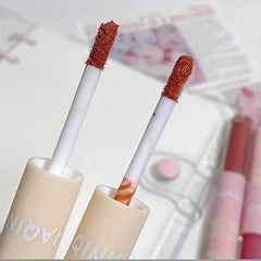 Double End Lip Gloss Double Finish Dew Texture Lightweight 4 Colors Optional