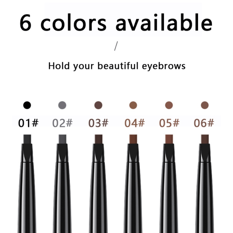 6 Colors Waterproof Eyebrow Pencil Natural Look Dense Makeup