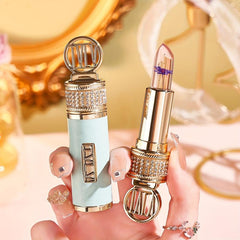 Crystal Golden Foil Flower Lipstick Long Lasting Moisturizing Lip Gloss