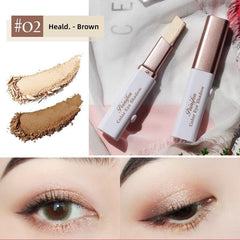 Double Tone Matte Eyeshadow Stick Shimmer Glitter Gradient Lazy Makeup Stick
