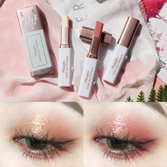 Double Tone Matte Eyeshadow Stick Shimmer Glitter Gradient Lazy Makeup Stick