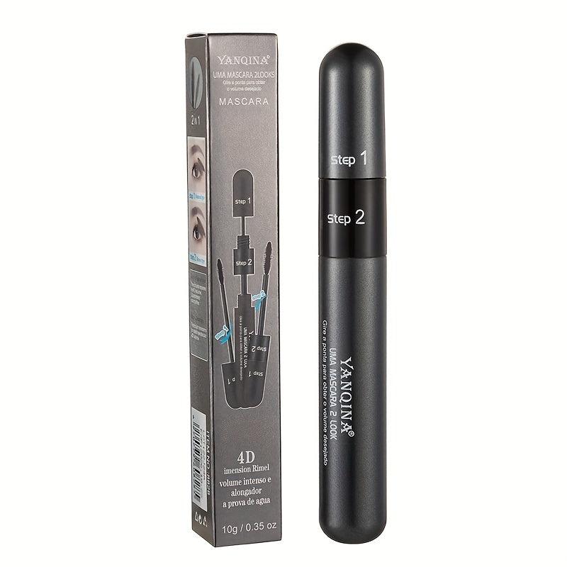 2-in-1 3D Eyelash Mascara w/ Curling Extension for Stunning Eyes