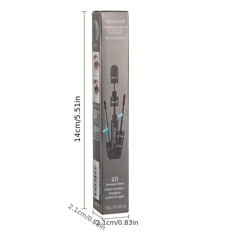 2-in-1 3D Eyelash Mascara w/ Curling Extension for Stunning Eyes
