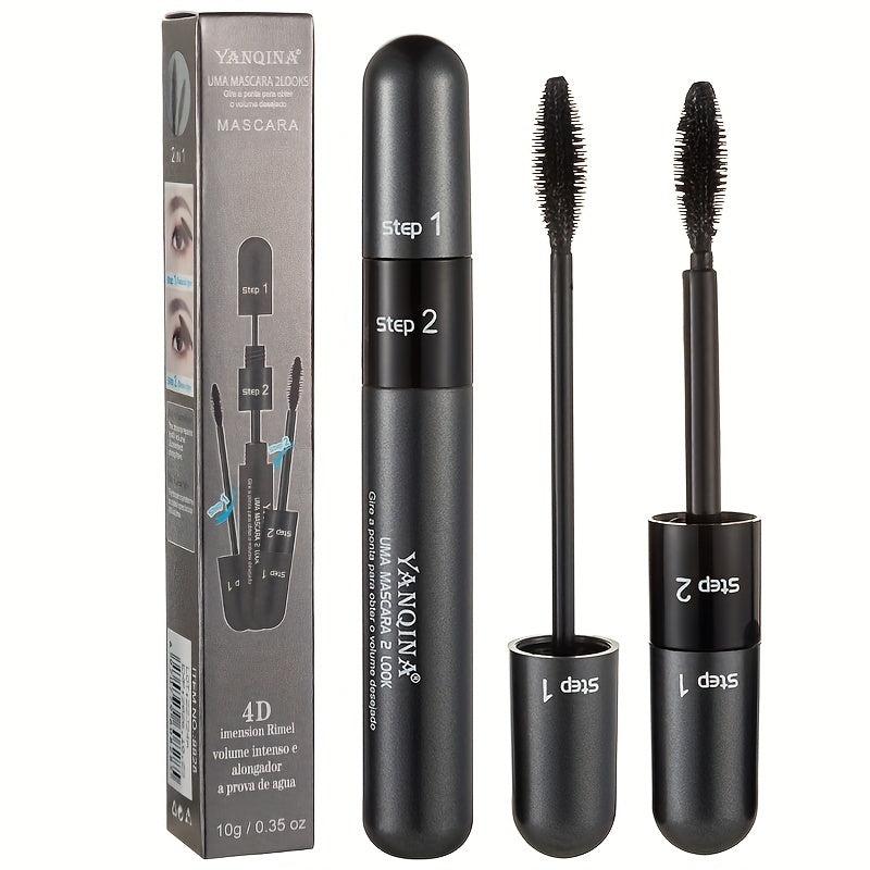 2-in-1 3D Eyelash Mascara w/ Curling Extension for Stunning Eyes
