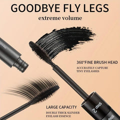 2-in-1 3D Eyelash Mascara w/ Curling Extension for Stunning Eyes