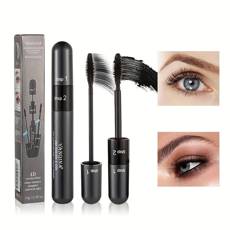 2-in-1 3D Eyelash Mascara w/ Curling Extension for Stunning Eyes