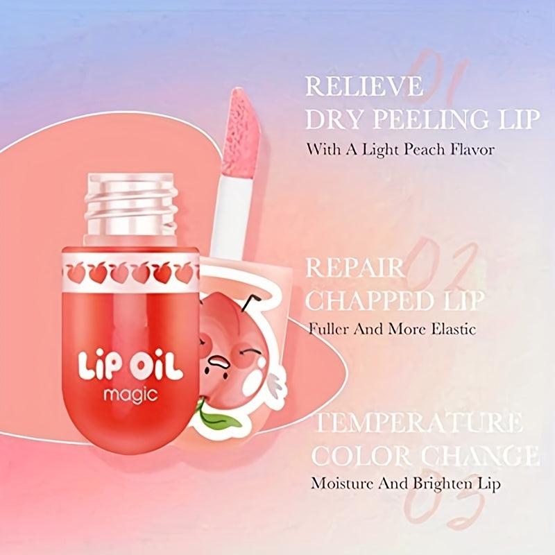 3pcs Hydrating Lip Gloss with Peach Flavor