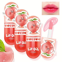3pcs Hydrating Lip Gloss with Peach Flavor
