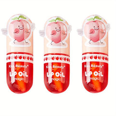 3pcs Hydrating Lip Gloss with Peach Flavor