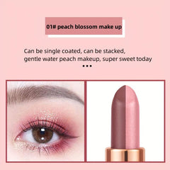 Two Tone Shimmer Eyeshadow Stick Brown Orange Natural Eye Makeup