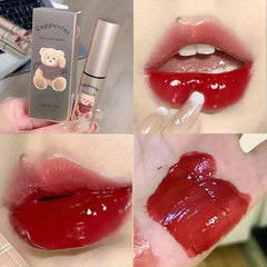 6 Colors Bear Solid Lip Gloss Hydrating Lip Glaze Lipstick