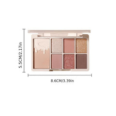 Metal Matte Eyeshadow Palette 7 Shimmer Glitter Pigmented Eyeshadow Palette