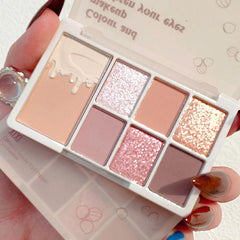 Metal Matte Eyeshadow Palette 7 Shimmer Glitter Pigmented Eyeshadow Palette