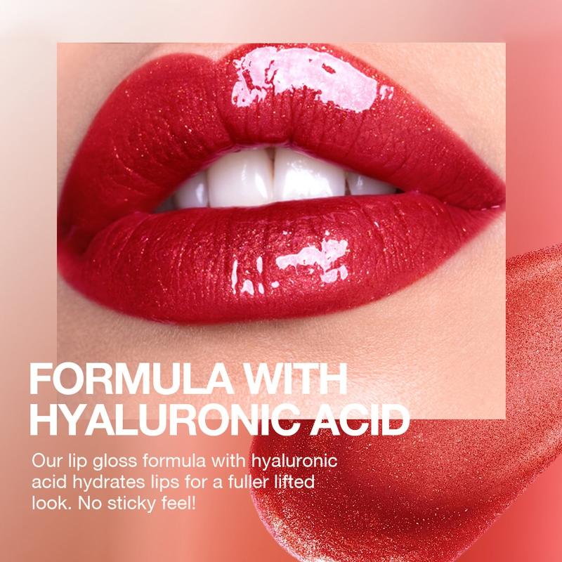 Hyaluronic Acid Lip Glaze Glitter Non-stick Cup Lip Gloss