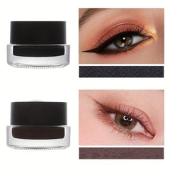 1PC 2-In-1 Brown Gel Eyeliner Set Waterproof Matte Smudge Proof 24-Hour Wear