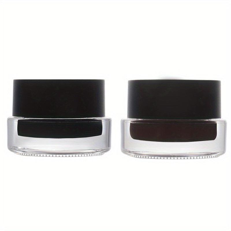 1PC 2-In-1 Brown Gel Eyeliner Set Waterproof Matte Smudge Proof 24-Hour Wear
