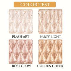 4 Highlighter Palette Glitter Shimmer Pearl for Brightening