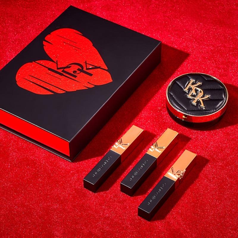 3pcs Lipstick 1pc Cushion Cream Makeup Set Matte Finish Cosmetics Set