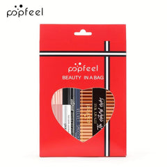 Complete Makeup Set with Brushes Gift Bag