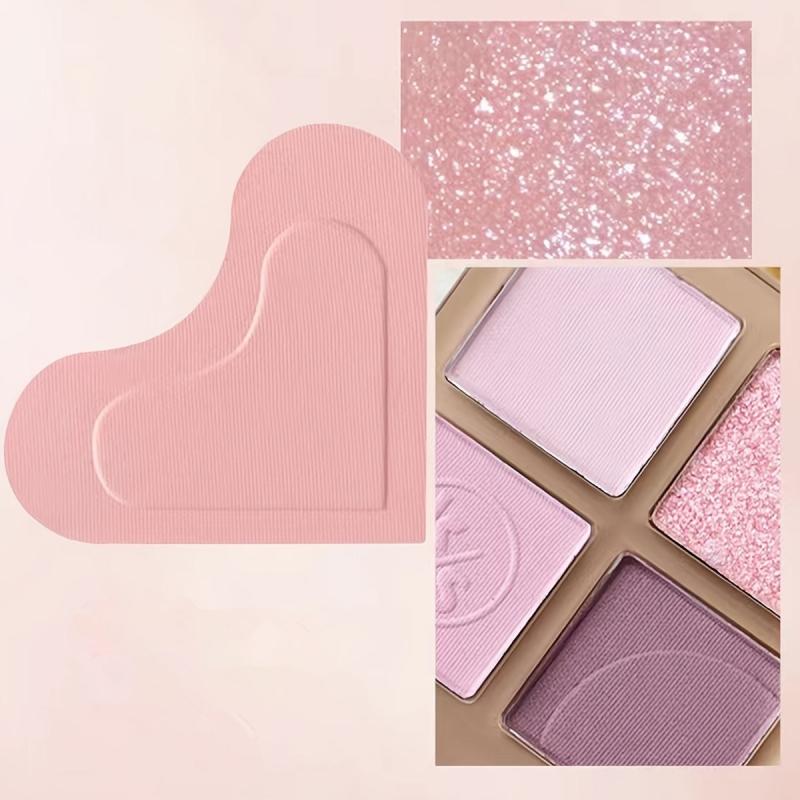 6-Color Eyeshadow Blush Palette Matte Pearly Finish Brown Pink Tone Makeup