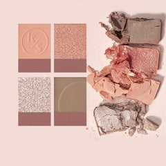 6-Color Eyeshadow Blush Palette Matte Pearly Finish Brown Pink Tone Makeup