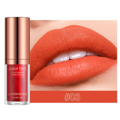 Matte Lip Glaze Lipstick Lip Cheek Blush Dual use Velvet Texture Blush