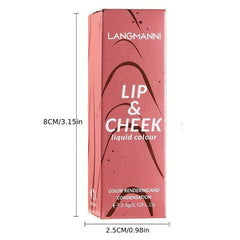 Matte Lip Glaze Lipstick Lip Cheek Blush Dual use Velvet Texture Blush