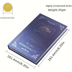 72 Color Eyeshadow Palette Book Style Pearly Matte Glitter Sequin Finish