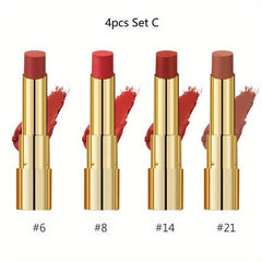 Matte Velvet Lipstick Set Long Lasting Waterproof Lightweight Non Sticky Makeup